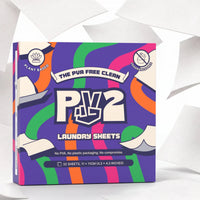 PV2 PVA-Free Laundry Detergent Sheets — Fragrance-Free, 32 Sheets / Up to 64 Loads